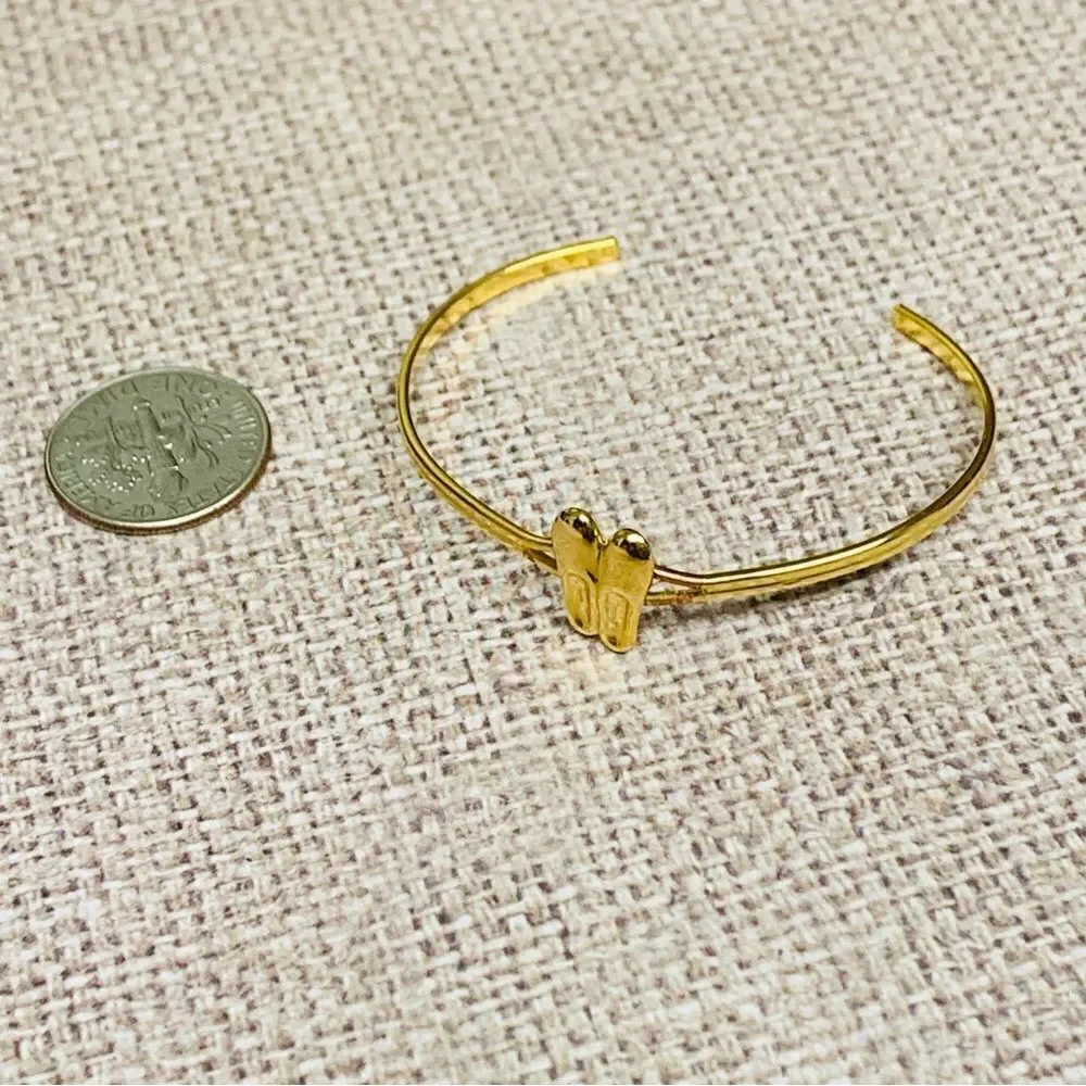 Girls Gold Ballet Shoes Cuff Bracelet‎